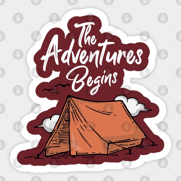 The adventures begins Sticker by chairulstudio